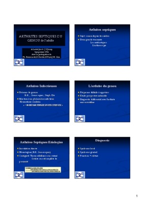 arthrites infectieuses Book