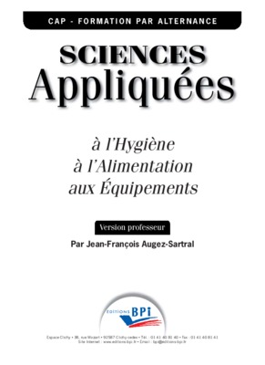 technologie culinaire cap Book