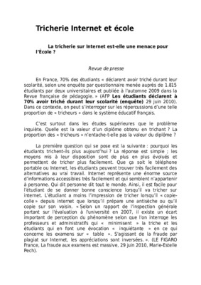 la tricherie a l_ecole Book