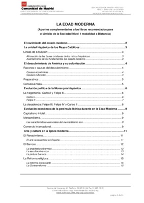 edad moderna Book