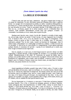 la belle endormie texte Book