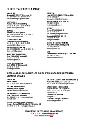 clubs reseau affaires Book