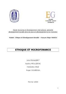 ethique en microfinance Book