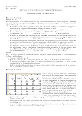 devoir de statistique en second Book