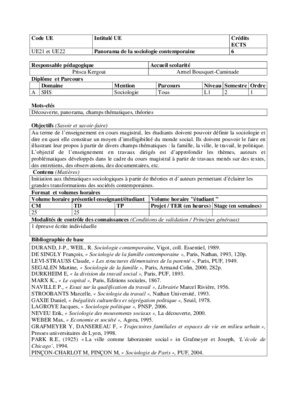 sociologie contemporaine Book