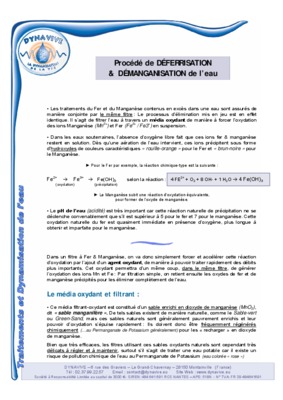 deferrisation demanganisation mangagran Book