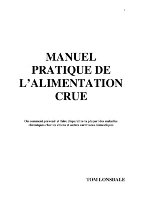 alimentation crue Book