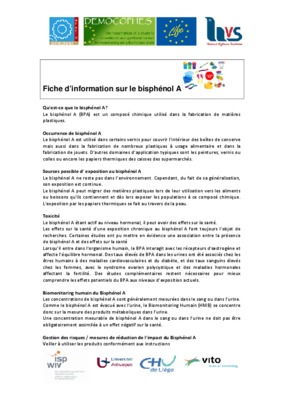 bisphenol a est il nefaste pour la sante Book