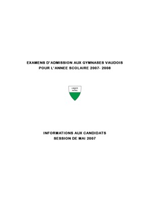 examen gymnases vaudois Book