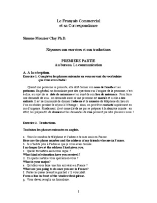 correspondance d_affaire en francais Book