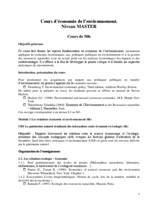 cours sur l_environnement niveau master Book