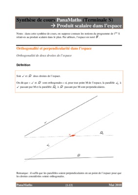 terminale s produit scalaire Book