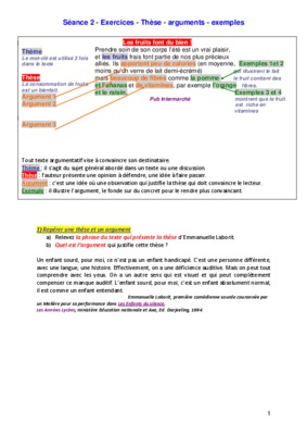 corrige seance 2 exercices these arguments exemples Book