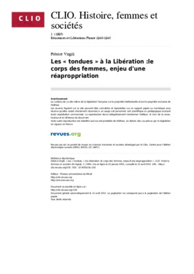 tondues Book