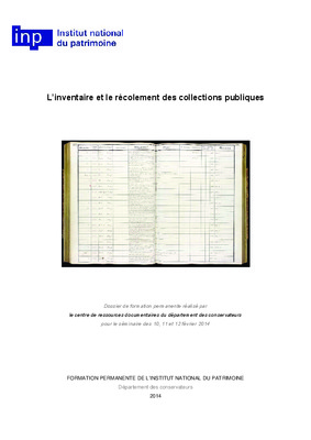 dossier de recolement Book