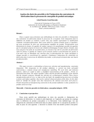 integration des procedes Book