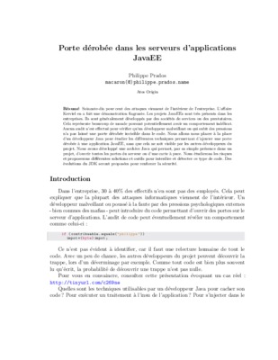 porte derobee Book