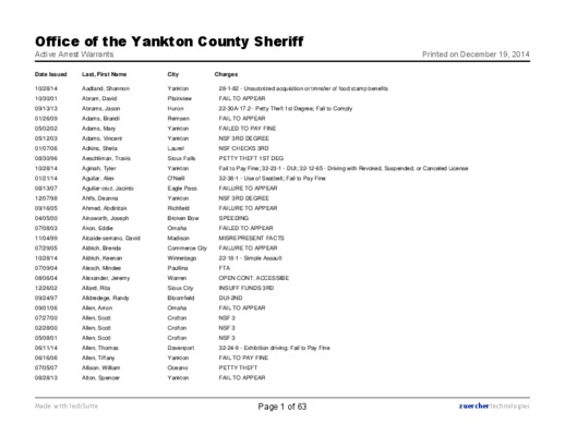 yankton Book