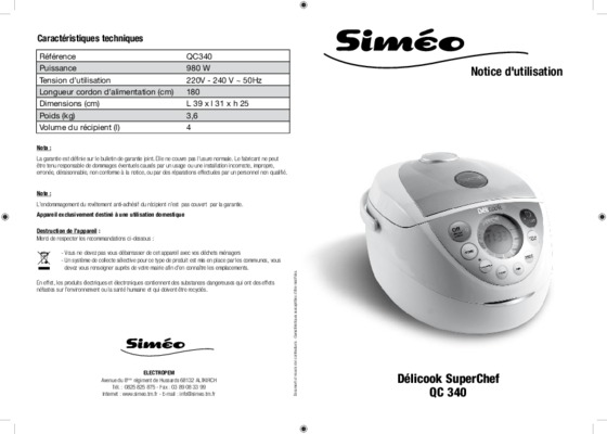 recette simeo Book