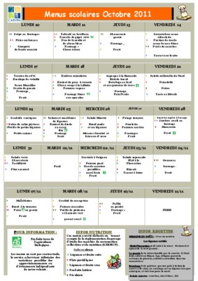 menus scolaires janvier Book