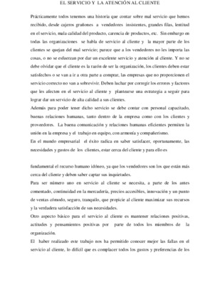 servicio al cliente Book
