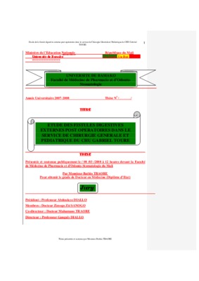 fistules digestives post operatoires Book