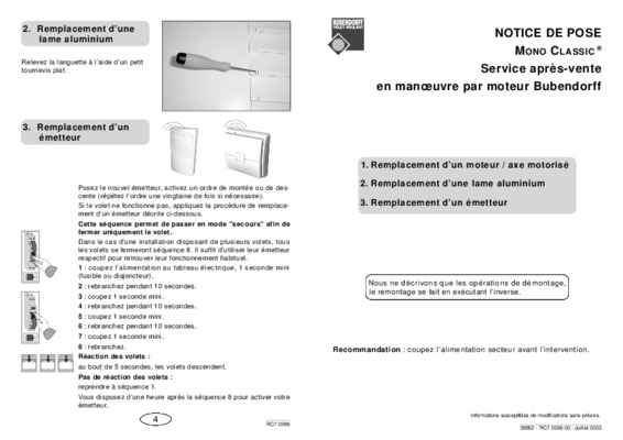 notice de pose mono design Book