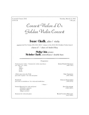 concert de violon Book