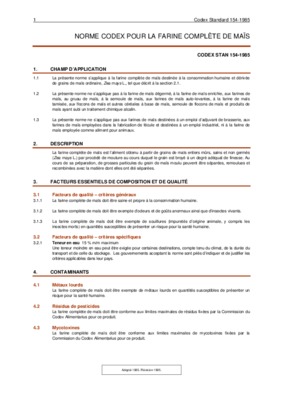normes codex sur la granulometrie des farines Book