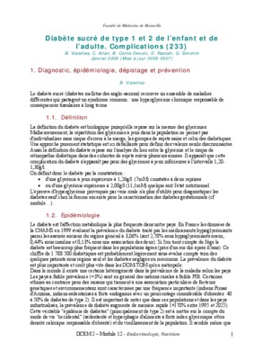 complications degenerative du diabete sucre Book