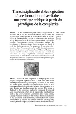 transdisciplinarite Book