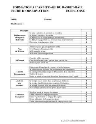 fiche observation tennis Book