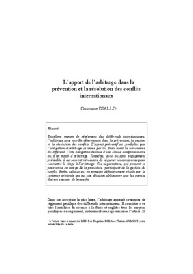 prevention et resolution de conflit dans le cadre de l_abn Book