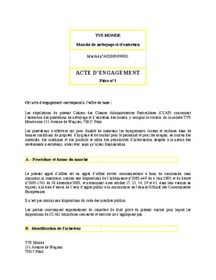 acte engagement arbousse Book