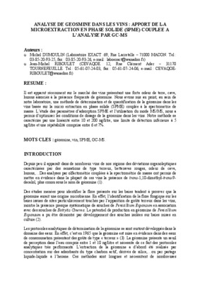 geosmine Book