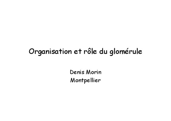 glomerule et desydratation en these Book