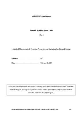 hemostatic efficacy of ankaferd blood stopper Book