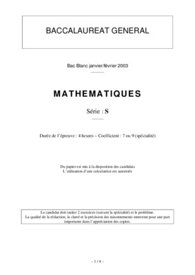 corriger bac blanc de janvier 2003 Book