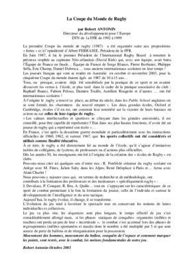 coupe du monde rugby 2011 Book