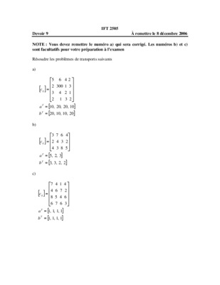 corrction exercice ift 2505 devoir 8 a remettre le 3 decembre 2010 Book