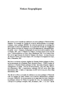 biographiques Book