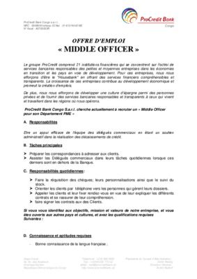 model cv procreditbank Book