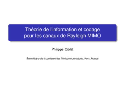 capacite de canaux mimo Book
