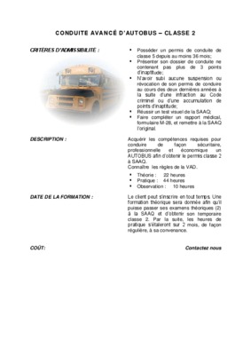 cours conduite autobus Book