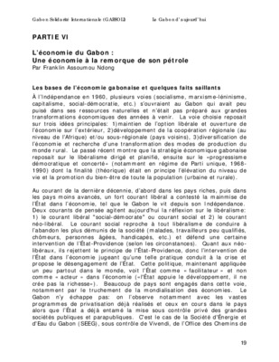 economie du gabon Book