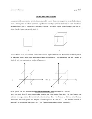 representer les vecteurs suivent Book