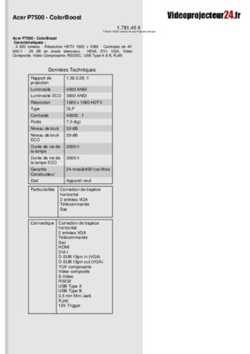 acer p7500 Book