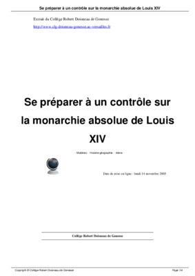 controle cm1 monarchie absolue Book