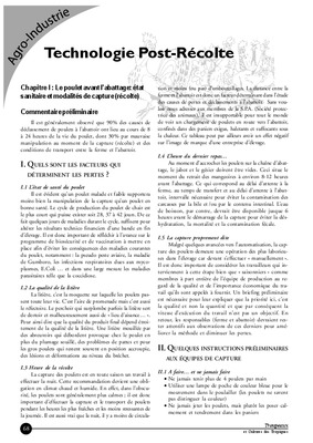 technologie d_une chaine d_abattoir de poulets Book