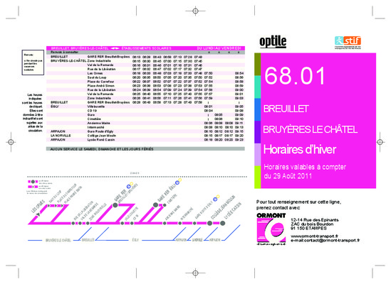 horaires hiver Book